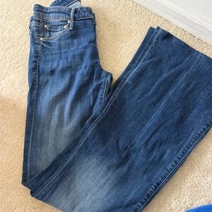 MOTHER Flare & Wide Leg Blue Jeans
